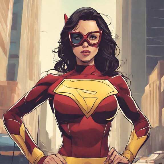 Super-héros financier femme