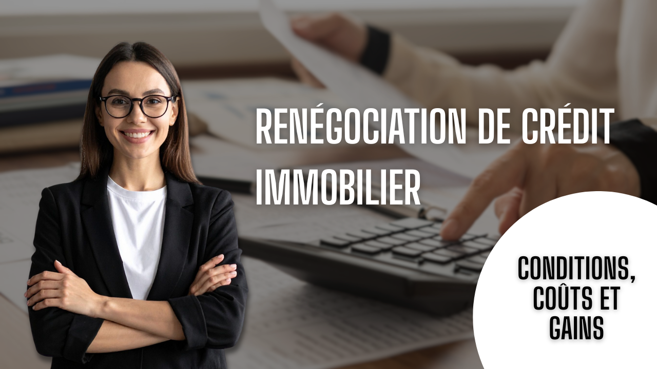 Schéma explicatif de la renégociation de crédit immobilier en 2026, montrant l’impact sur le taux, les mensualités et les économies réalisées selon les conditions bancaires.