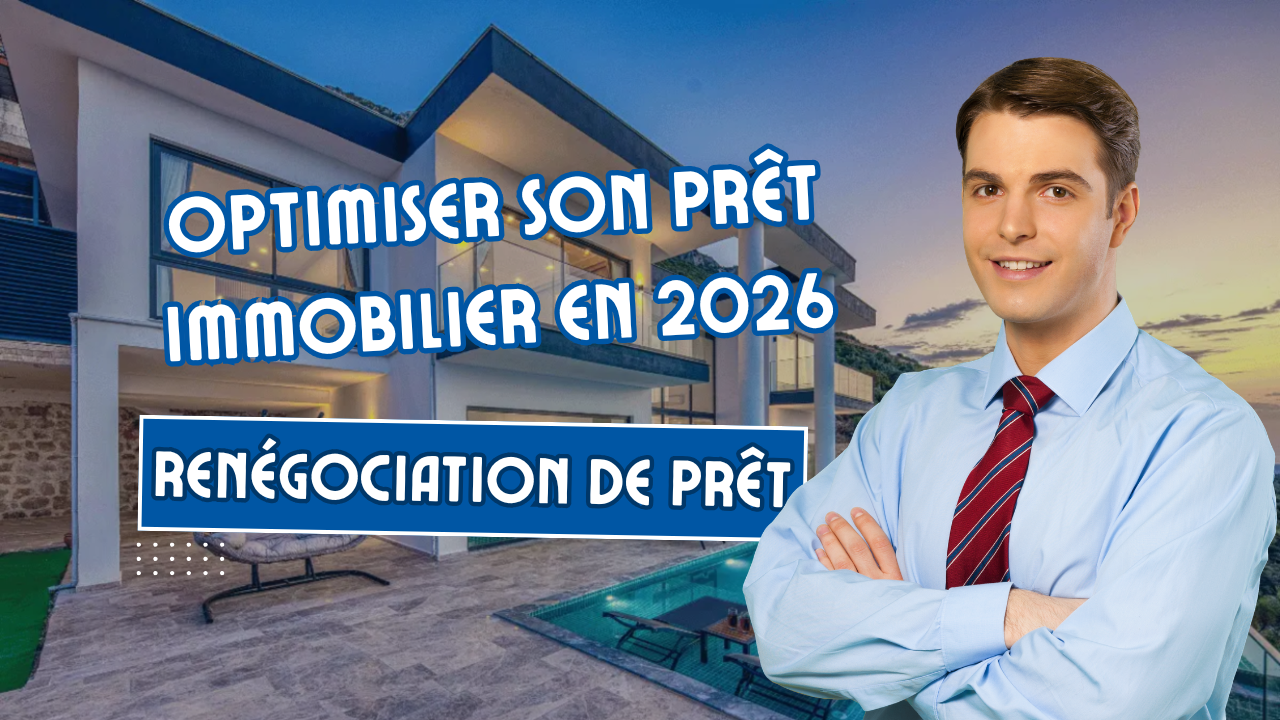 Illustration d’une analyse de prêt immobilier montrant les leviers d’optimisation : taux, assurance emprunteur et rachat de crédit en 2026.