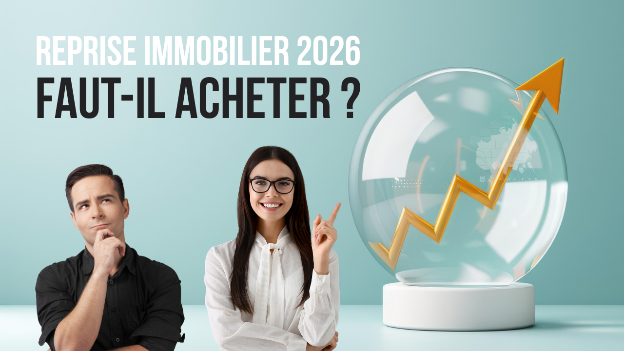 Graphique illustrant la reprise immobilière 2026 en France avec hausse des ventes et stabilisation des prix