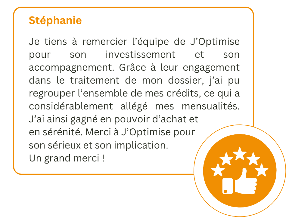 Avis simulation rachat de crédits Stéphanie