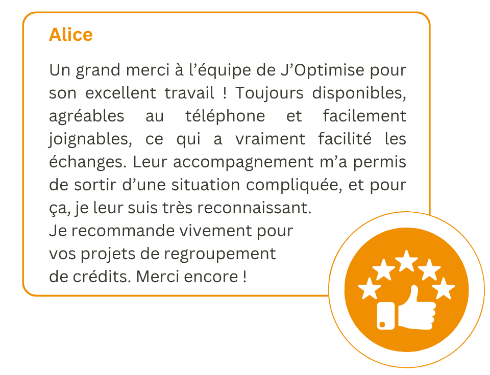 Avis simulation rachat de crédits Alice