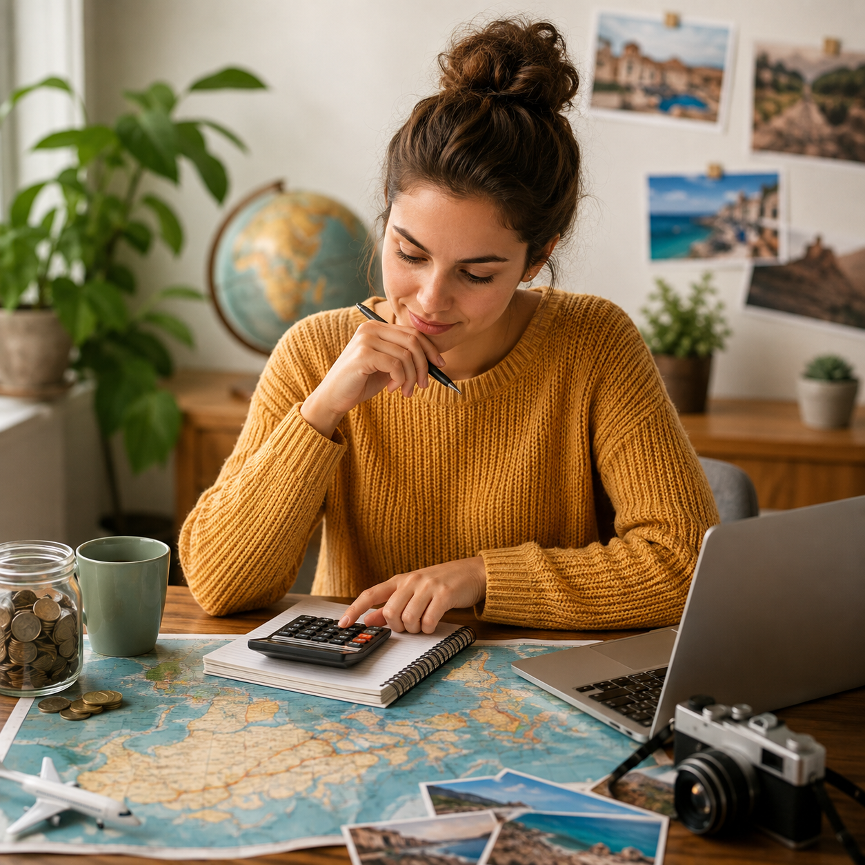 Femme préparant le budget d’un projet de plusieurs milliers d’euros