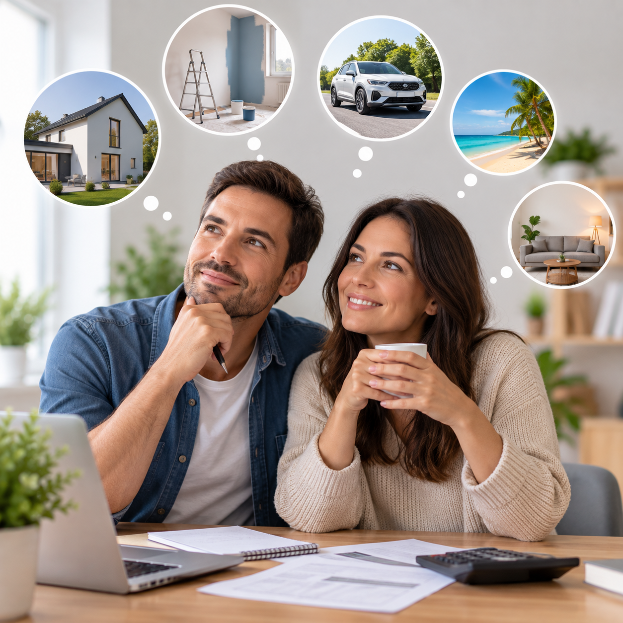 Couple souhaitant financer plusieurs projets en même temps